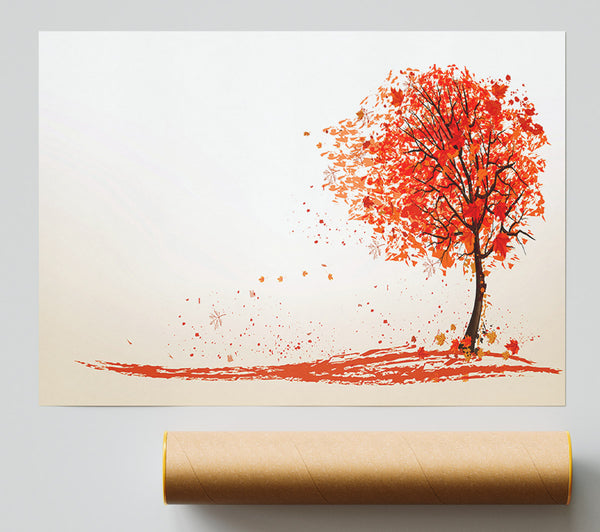 As The Leaves Fall Of The Autumn Tree Poster