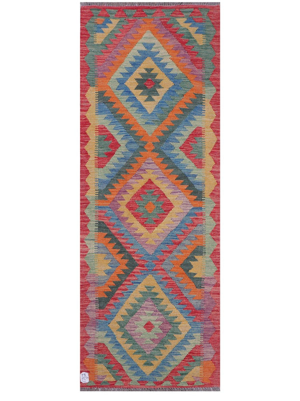 Maimana Afghanistan Kilim Rug - 202 x73 cm
