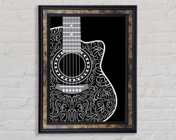 Beautiful Acoustic Guitar Framed Print