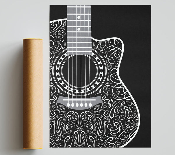 Beautiful Acoustic Guitar Poster