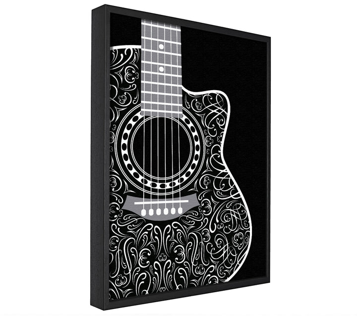 A picture of a Beautiful Acoustic Guitar framed canvas print sold by Wallart-Direct.co.uk