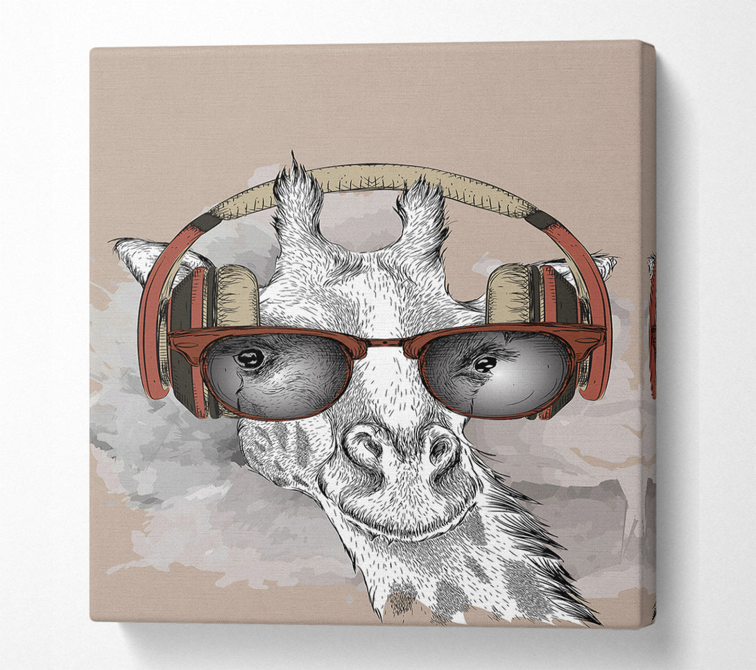 A Canvas Print of Funky Giraffe Canvas Wall Art