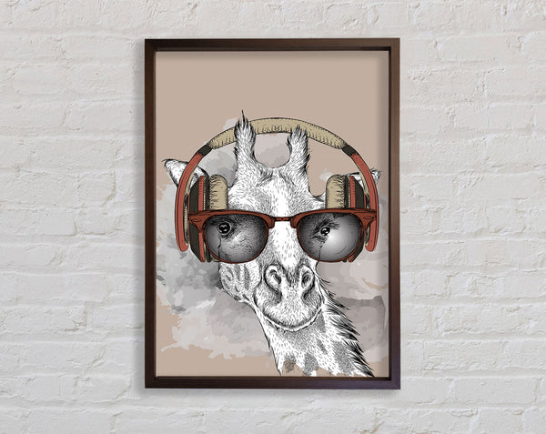 Funky Giraffe Framed Print