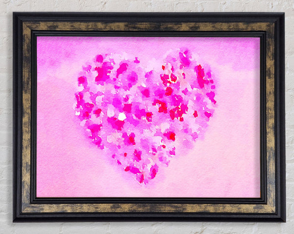 Love Heart Of Petals Framed Print