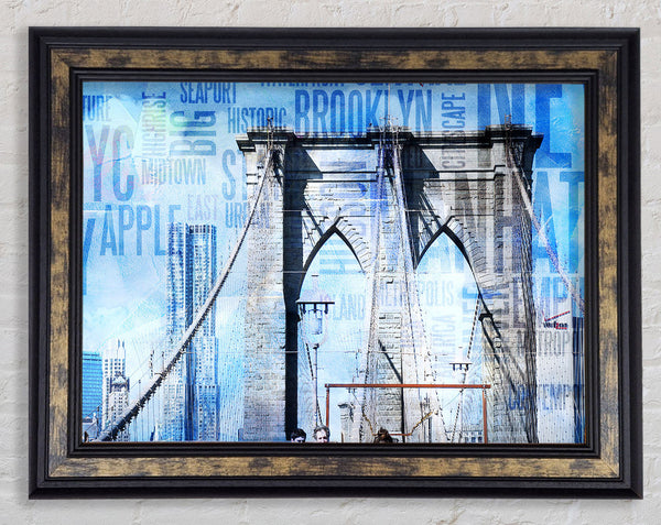 NYC Brooklyn Bridge Framed Print