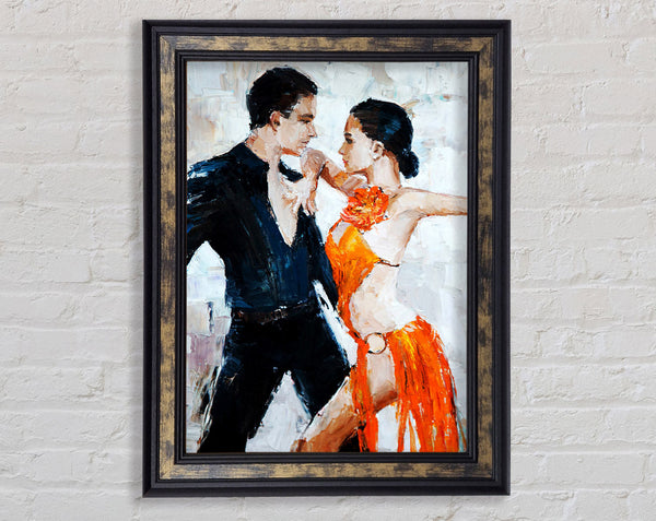 Salsa Dancers Framed Print