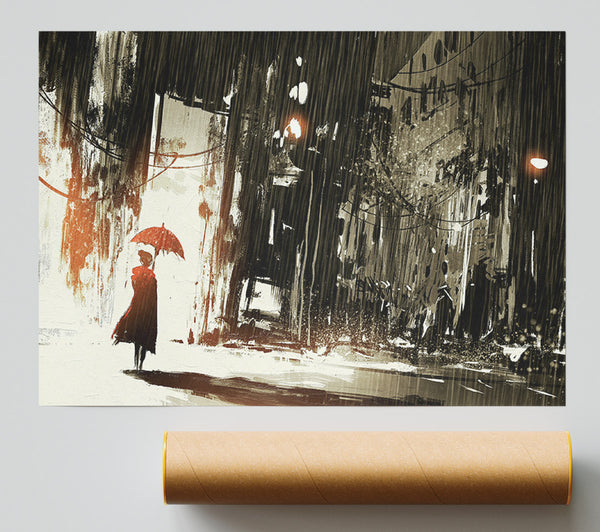 Down Pour In The City Giclee Print