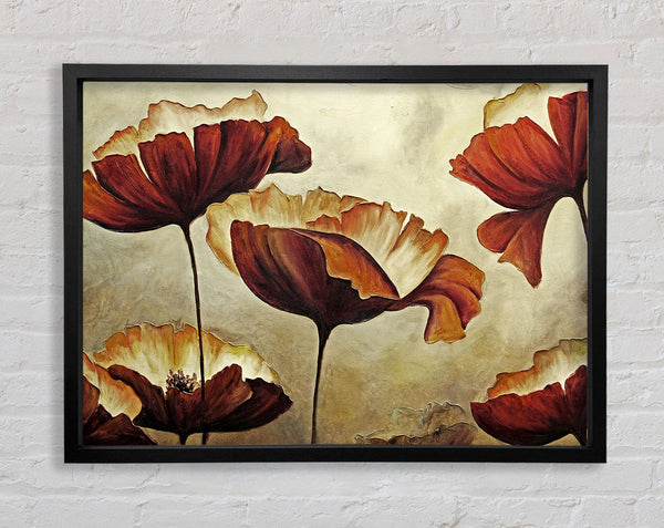 Chocolate Poppy Skies 1 Framed Print