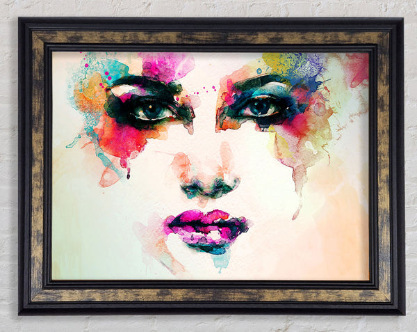 Rainbow Face Framed Print