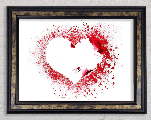Surfing The Heart Framed Print