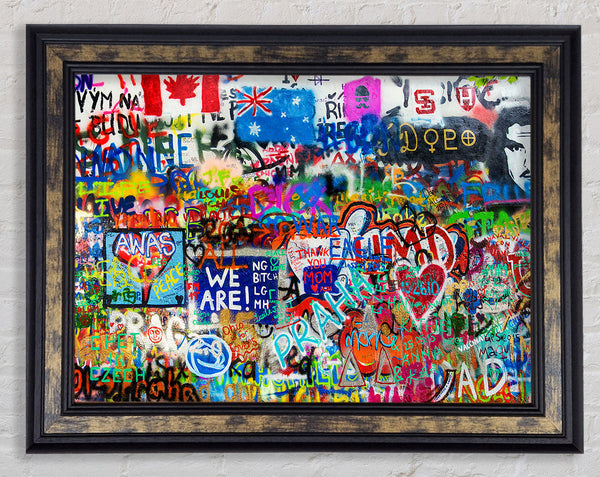 Graffiti Overload Framed Print
