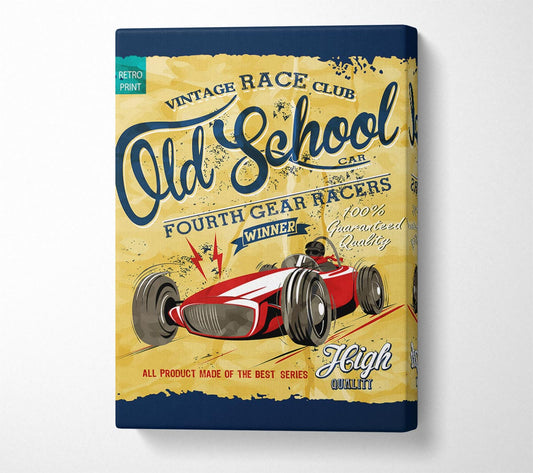 Old School Canvas Wall Art