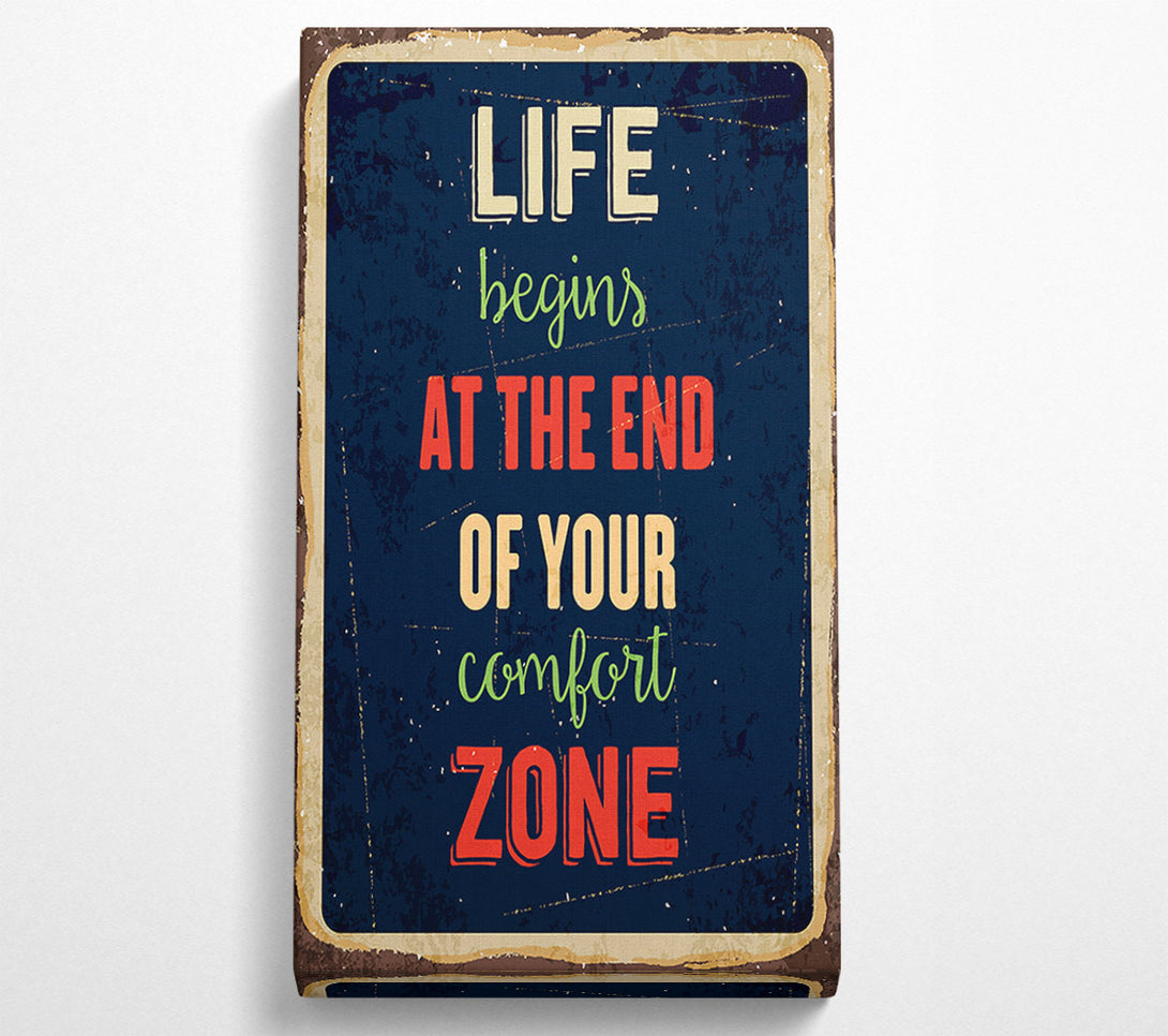  A Canvas Print of Life Begins At The End Canvas Wall Art