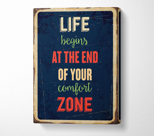  A Canvas Print of Life Begins At The End Canvas Wall Art