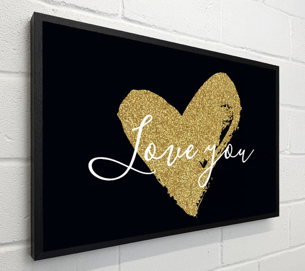 Love You Gold Heart
