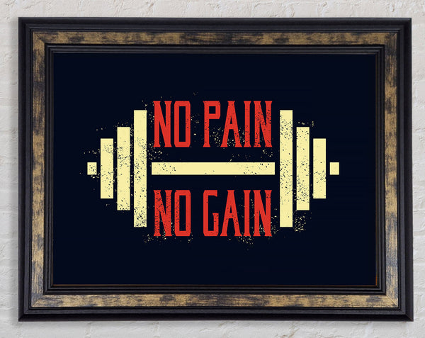 No Pain No Gain 2 Framed Print