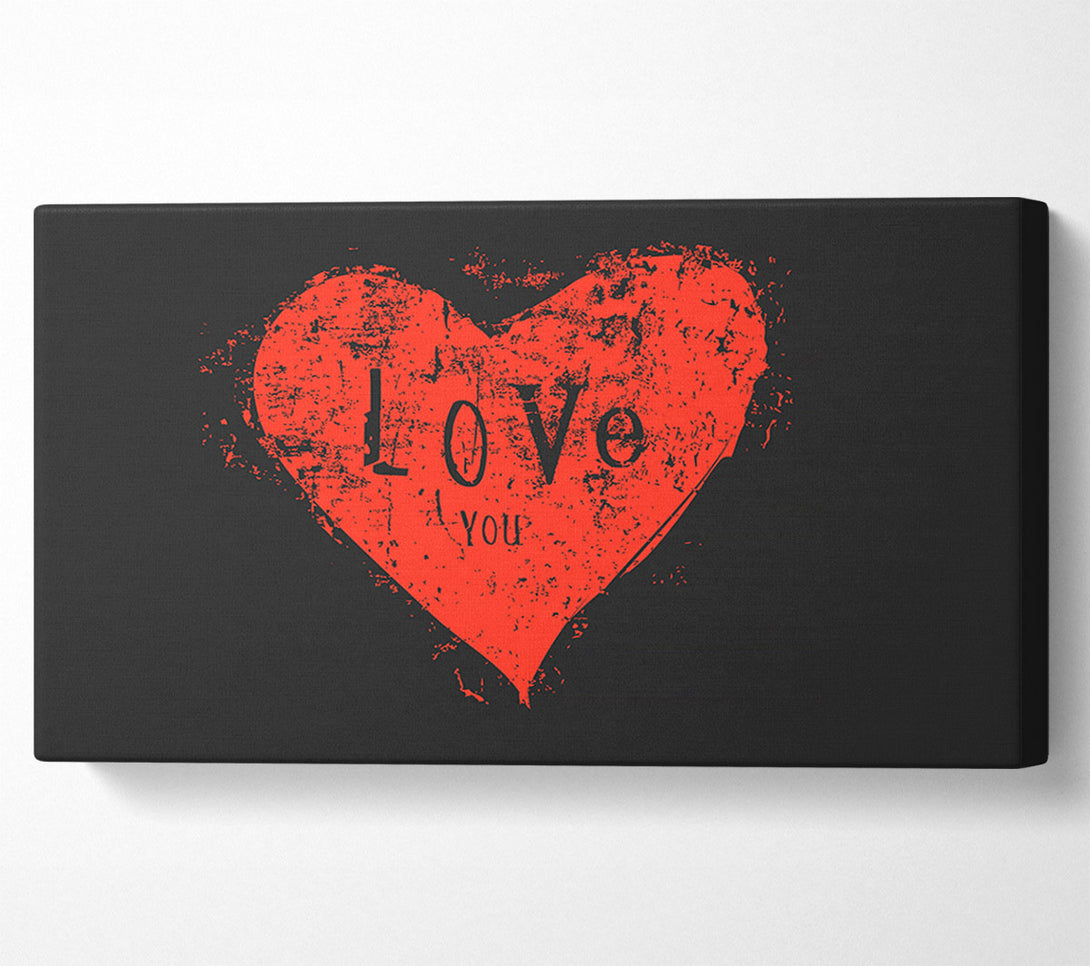  A Canvas Print of Love You 2 Canvas Wall Art