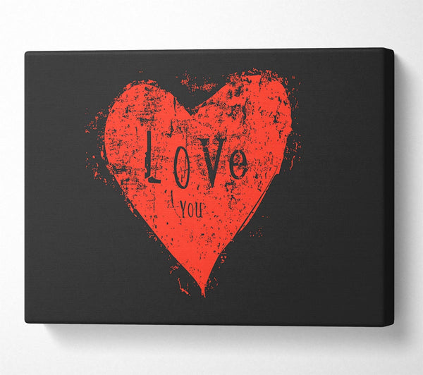  A Canvas Print of Love You 2 Canvas Wall Art