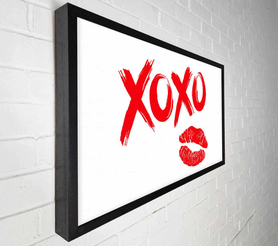  A Canvas Print of Kiss Hug Kiss Hug Canvas Print
