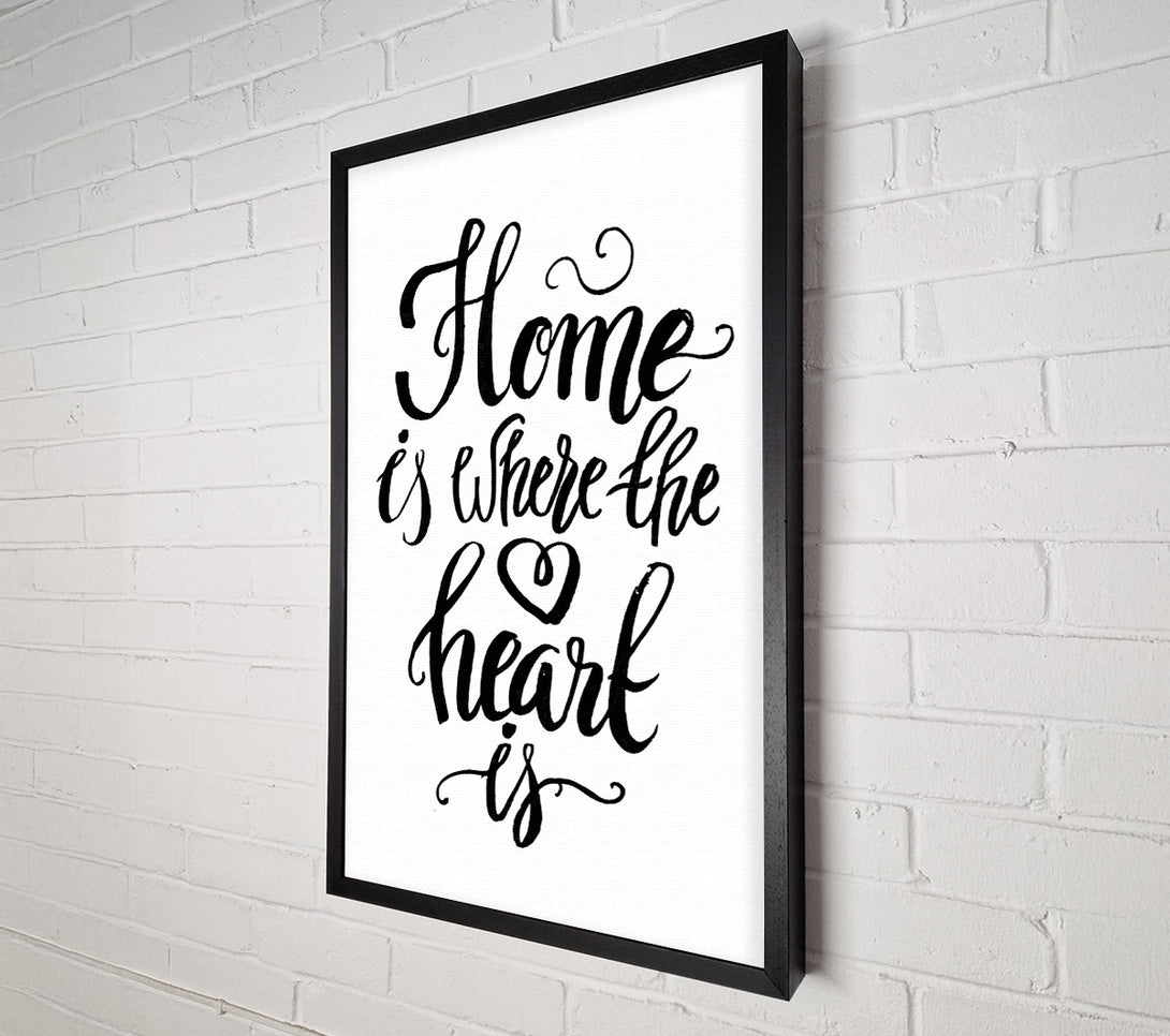  A Canvas Print of Home Is Where The Heart Is Canvas Wall Art