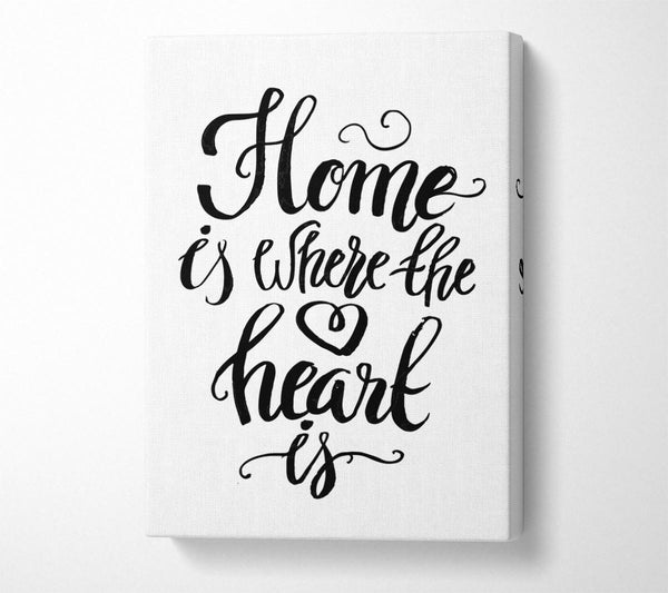  A Canvas Print of Home Is Where The Heart Is Canvas Wall Art