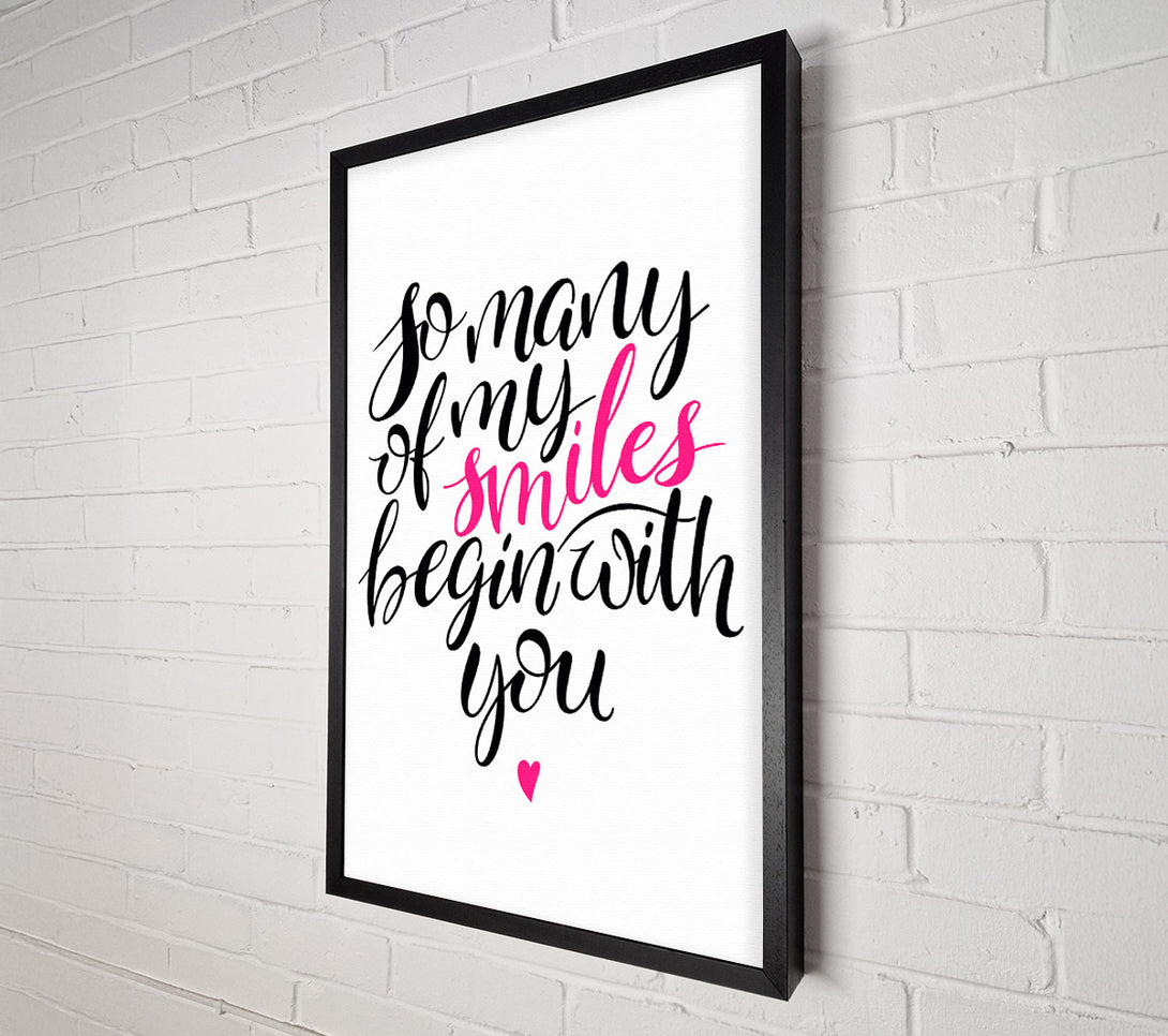  A Canvas Print of So Many Of My Smiles Canvas Wall Art