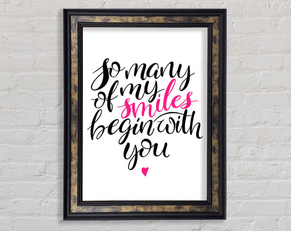 So Many Of My Smiles Framed Print