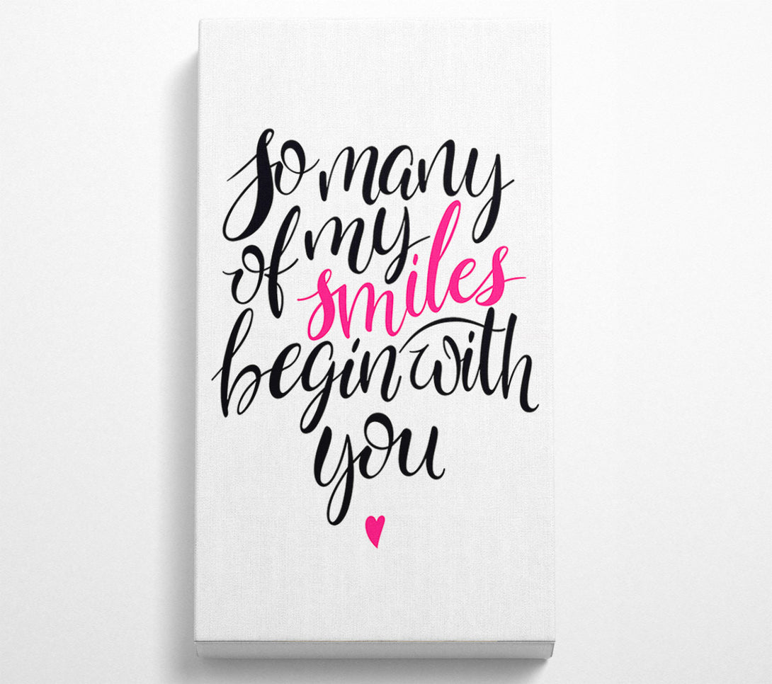  A Canvas Print of So Many Of My Smiles Canvas Wall Art
