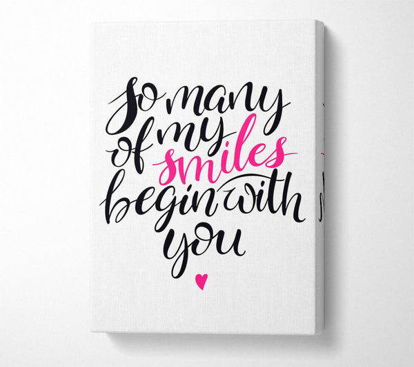  A Canvas Print of So Many Of My Smiles Canvas Wall Art