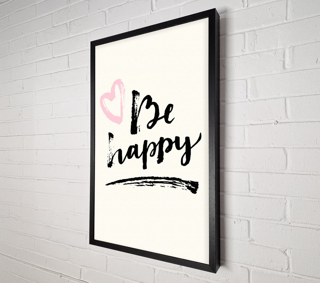  A Canvas Print of Be Happy 1 Canvas Art