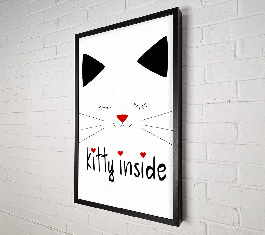  A Canvas Print of Kitty Inside Canvas Wall Art