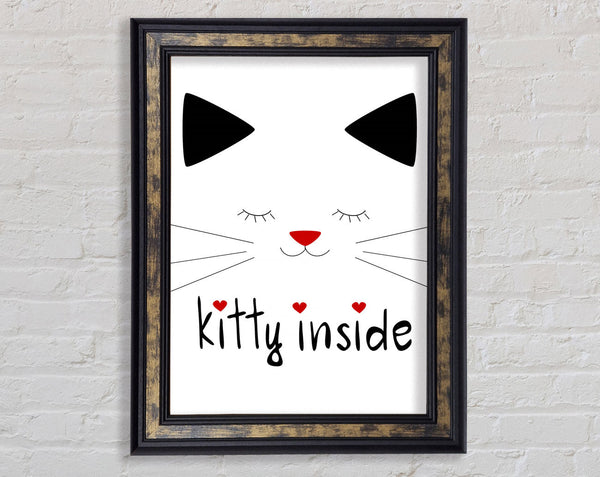 Kitty Inside Framed Print