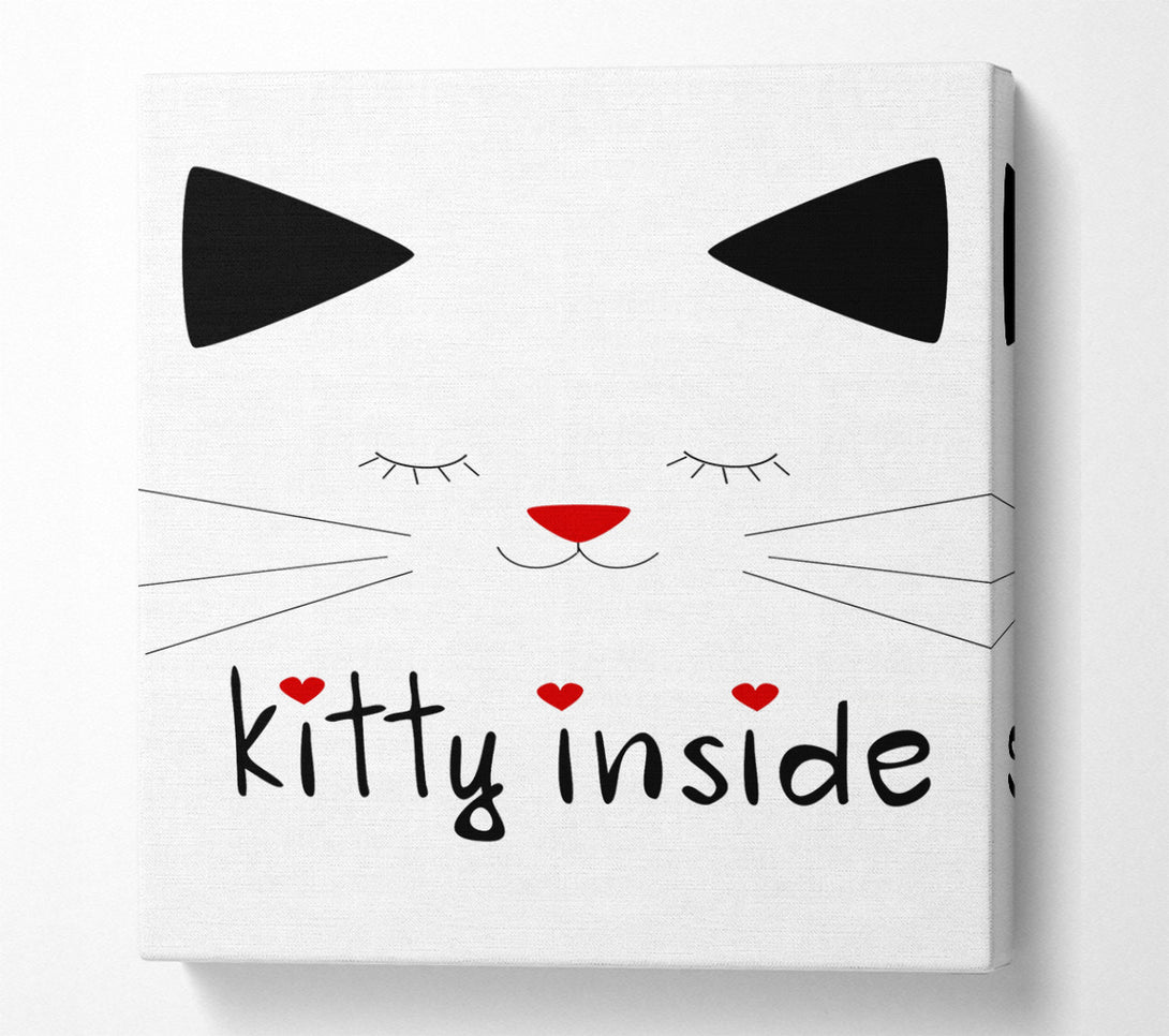  A Canvas Print of Kitty Inside Canvas Wall Art