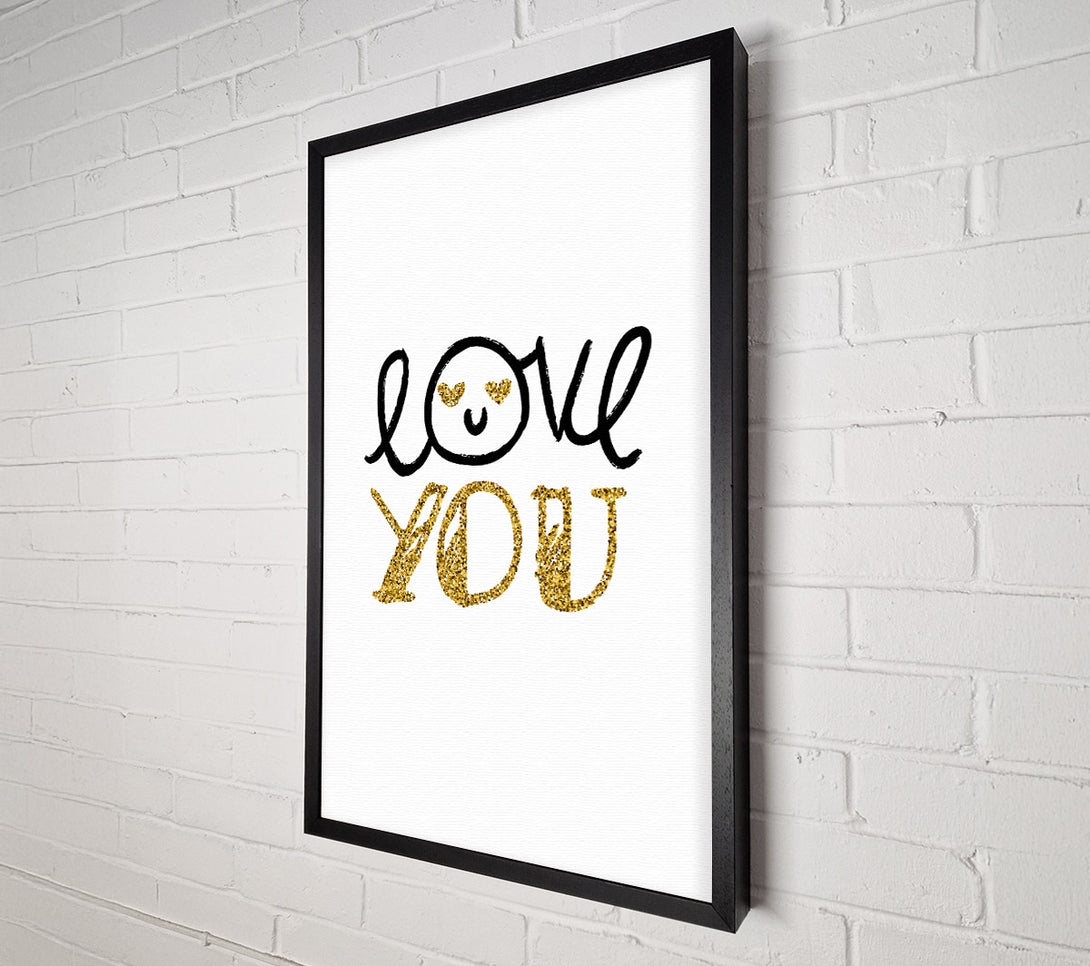 A Canvas Print of Love You 1 Canvas Print