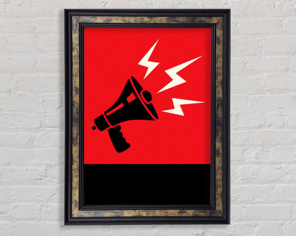 Megaphone Framed Print