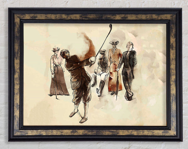 When Golf Began Framed Print