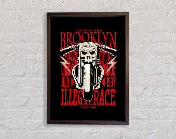 Brooklyn The Dark Rider Framed Print