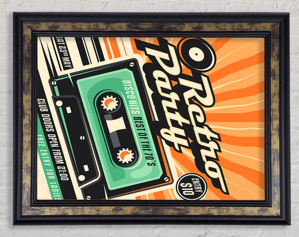 Disco Hits Best Of The 70's Framed Print