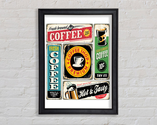 Coffee Shop Premium Framed Print