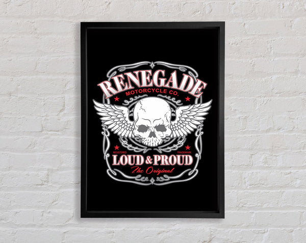 Renegade Motorcycle Co Framed Print
