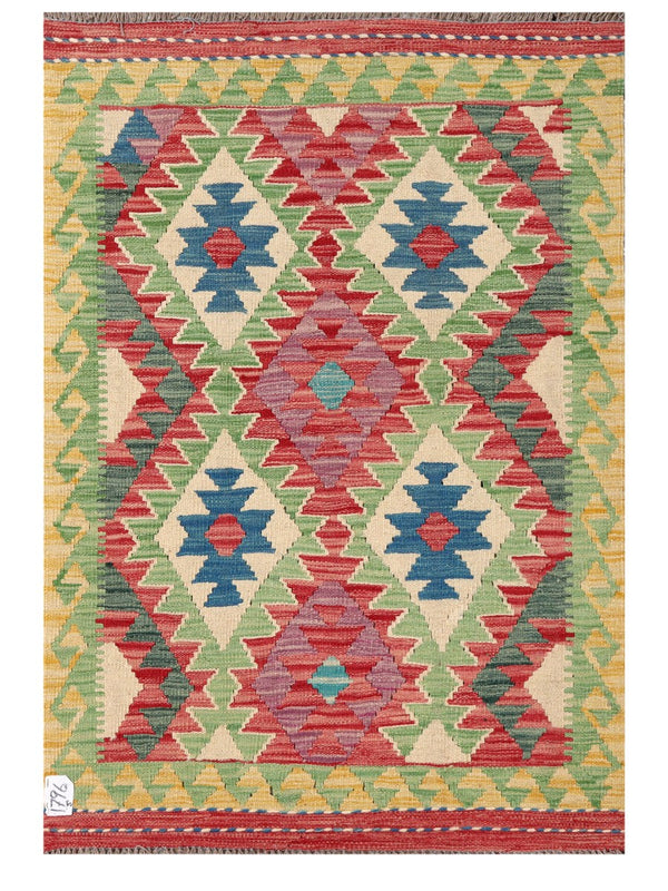 Maimana Afghanistan Kilim Rug - 126 x 87 cm