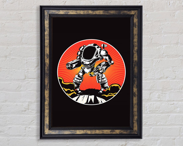 Robot Sun Framed Print