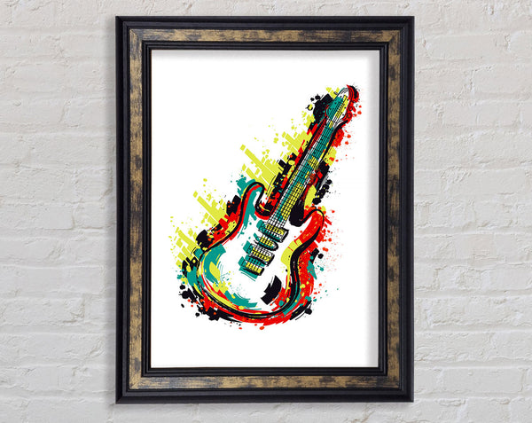 Guitar Vibrations Framed Print
