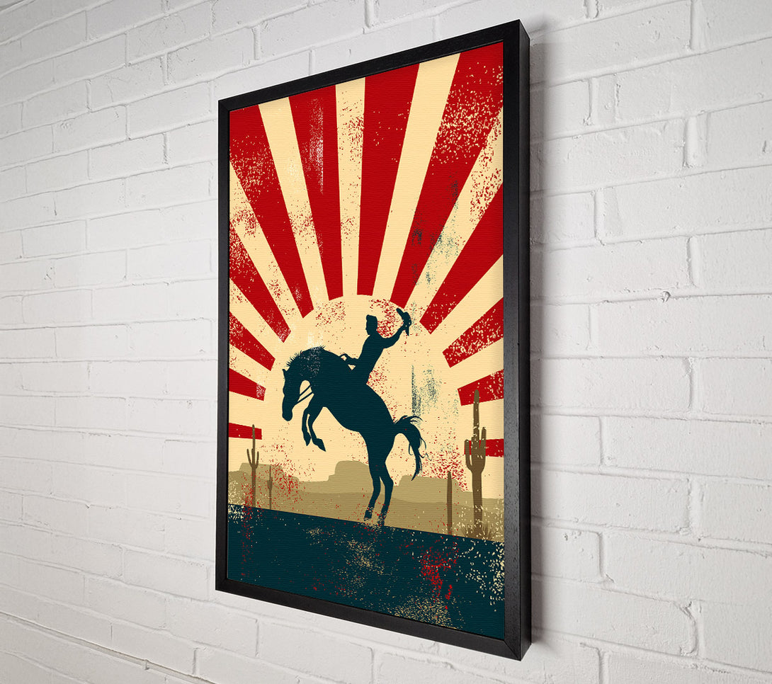  A Canvas Print of Cowboy Sun Blaze Canvas Wall Art