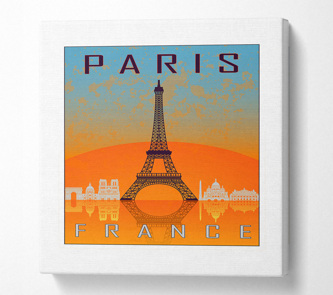  A Canvas Print of Paris France Canvas Wall Art