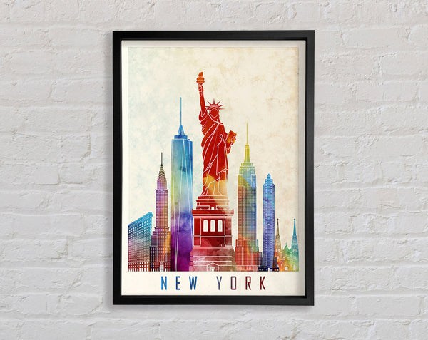 Rainbow New York Framed Print