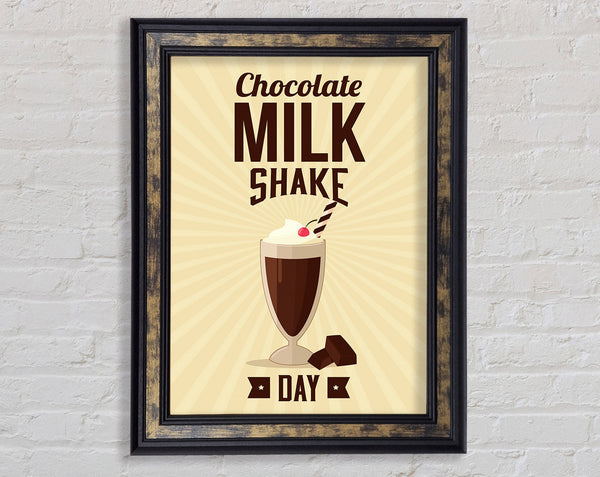 Chocolate Milk Shake Day Framed Print