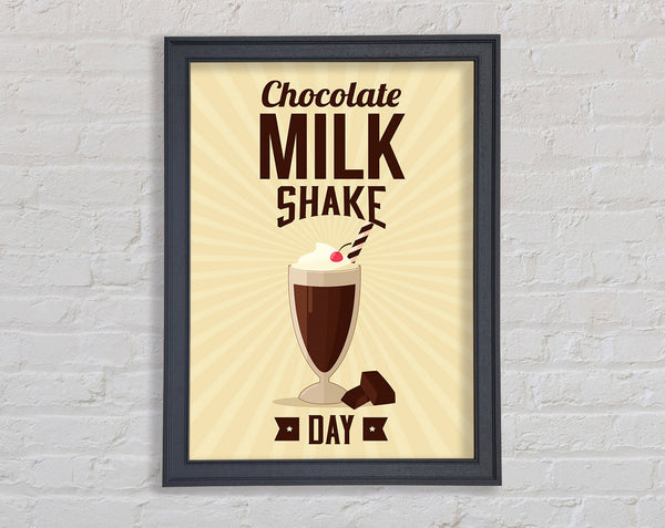 Chocolate Milk Shake Day Framed Print