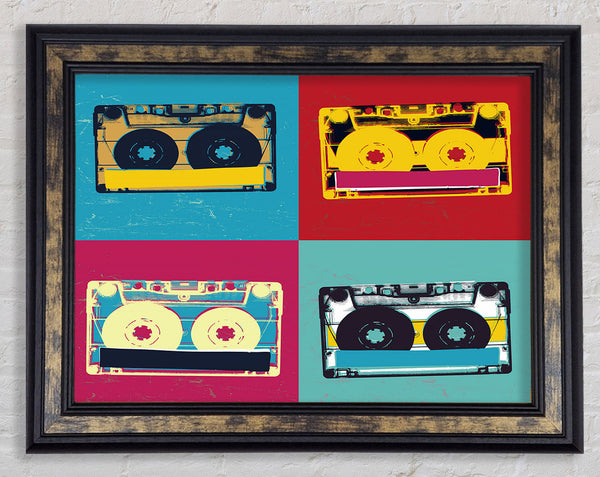 Pop Art Cassette Day Framed Print