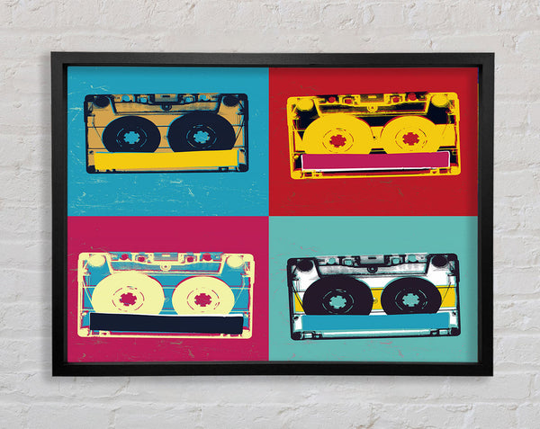 Pop Art Cassette Day Framed Print